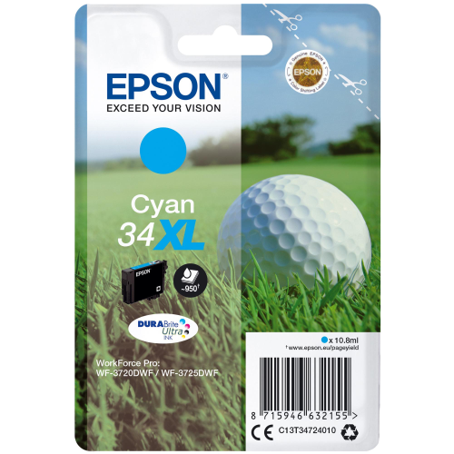 EPSON 34 XL CARTUCCIA INK 10.8 ML CIANO